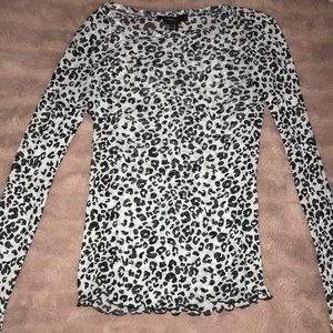 Cheetah print sheer top never worn